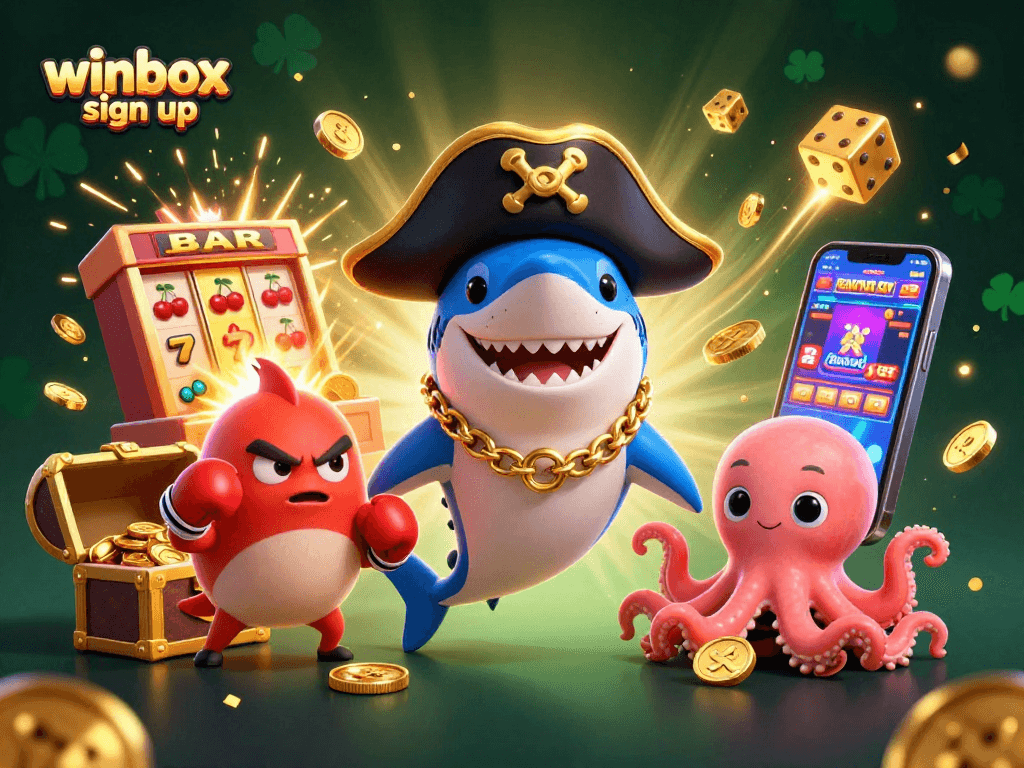 Engage with winbox sign up and unleash vibrant casino adventures with our 3D pirate shark and friends!