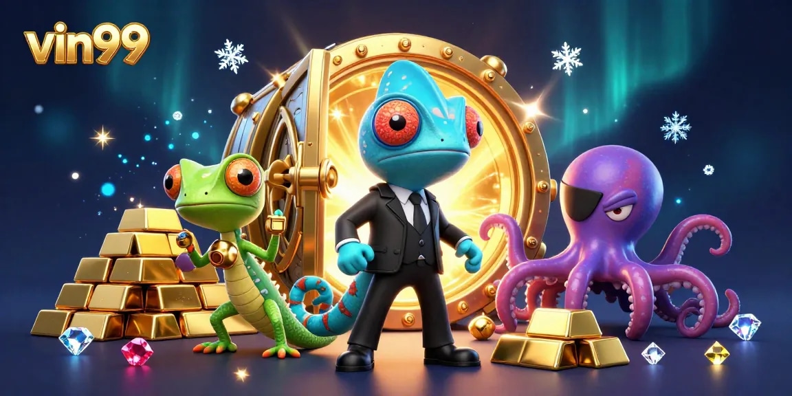 Experience thrilling gaming adventures at vin99 with vibrant treasures, splashes of jewels, and playful characters.
