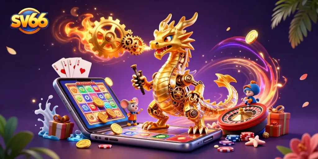 Experience thrilling wins at sv66 with dynamic golden dragon action in a vibrant casino environment.