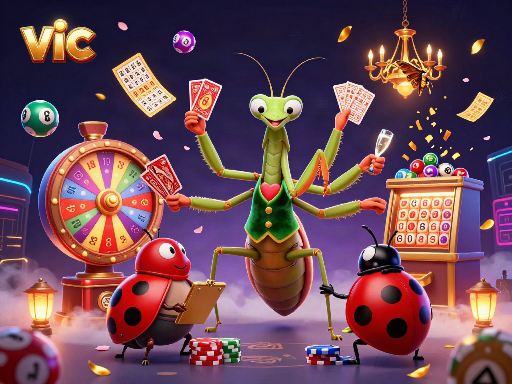 Experience thrilling wins at vic's exciting lottery and bingo events, featuring vibrant characters and lively games.