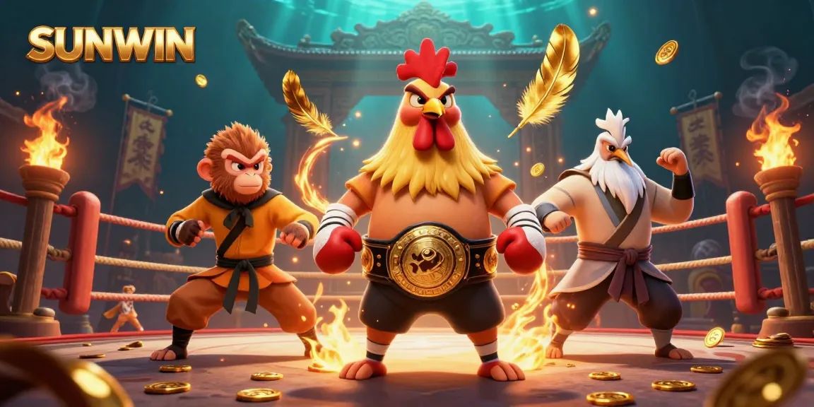 Experience thrilling gameplay with SUNWIN's vibrant casino characters in a dynamic, engaging scene.