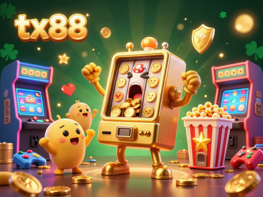 Experience the thrill of tx88 with a jackpot-winning slot machine and vibrant casino elements.