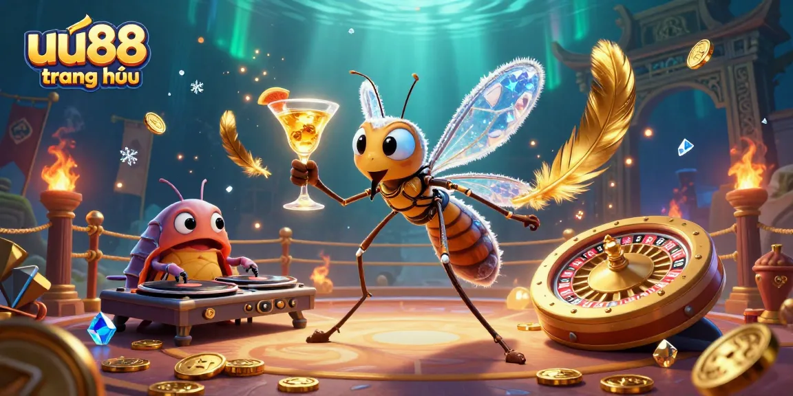 Experience excitement at uu88 trang chủ with animated casino elements, vibrant colors, and unique characters.