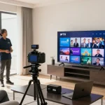 Best IPTV service provider setting up reliable local streaming solutions in a professional environment.